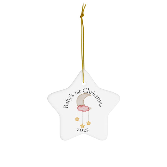 Girl Dream Baby First Ceramic Ornament, 4 Shapes