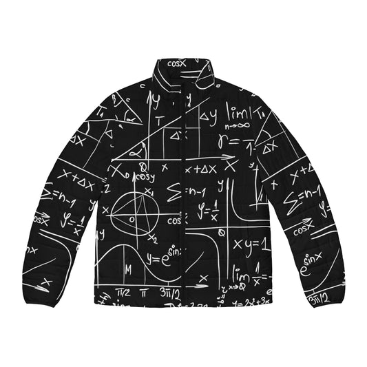 Math Pattern Puffer Jacket (AOP)