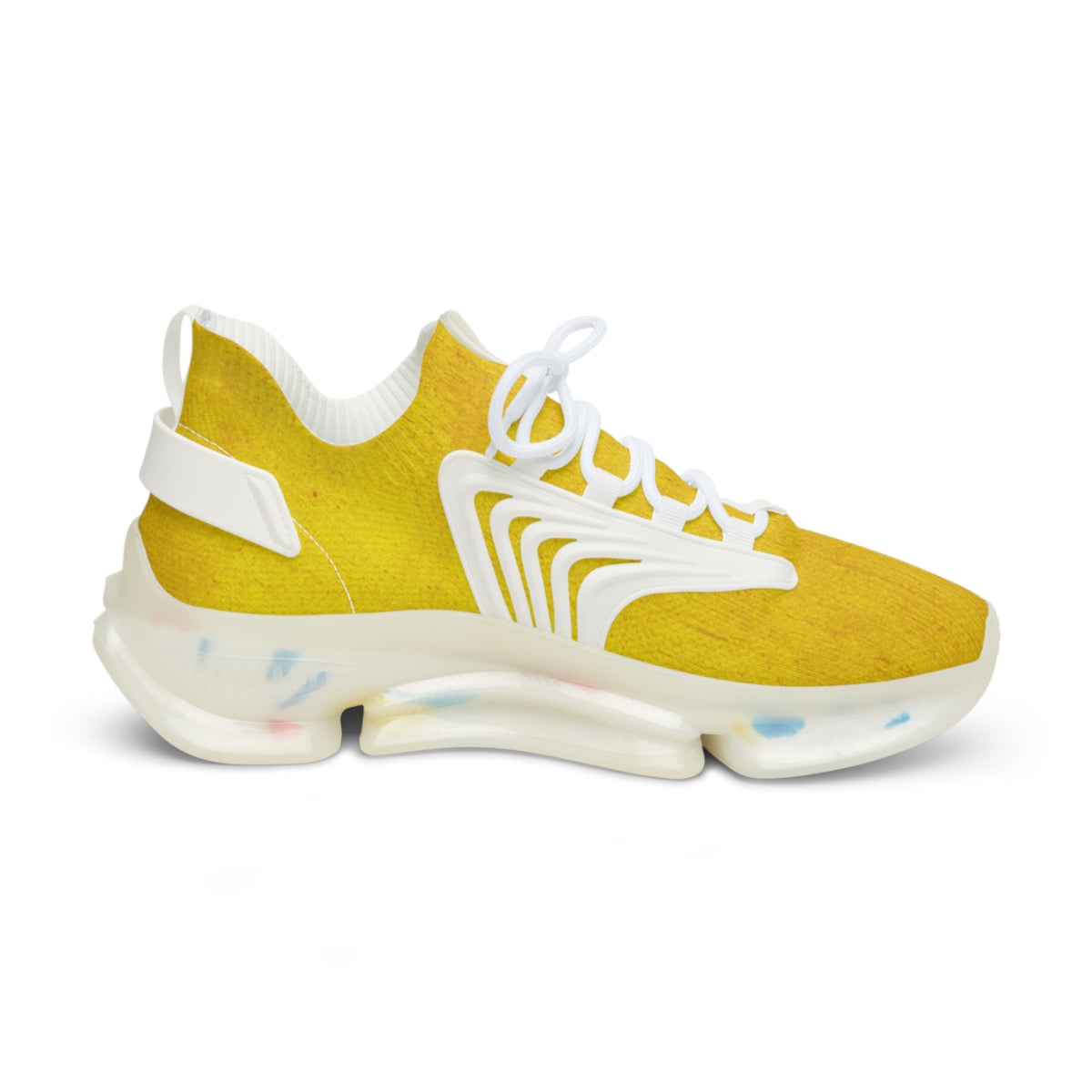 Gold Men's Mesh Sports Sneakers