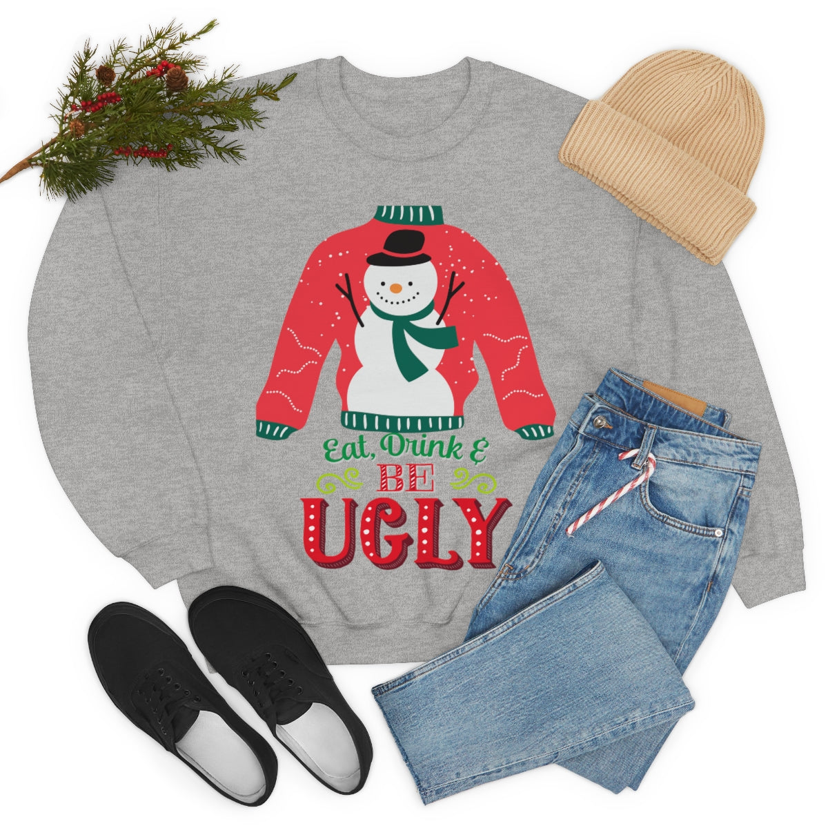 Ugly Christmas Sweater Unisex Heavy Blend™ Crewneck Sweatshirt