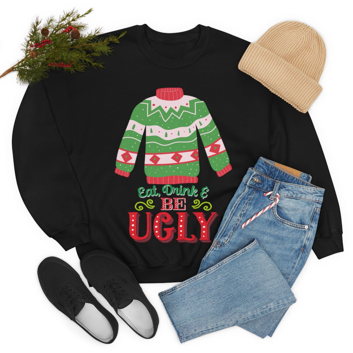 Ugly Christmas Sweater Unisex Heavy Blend™ Crewneck Sweatshirt