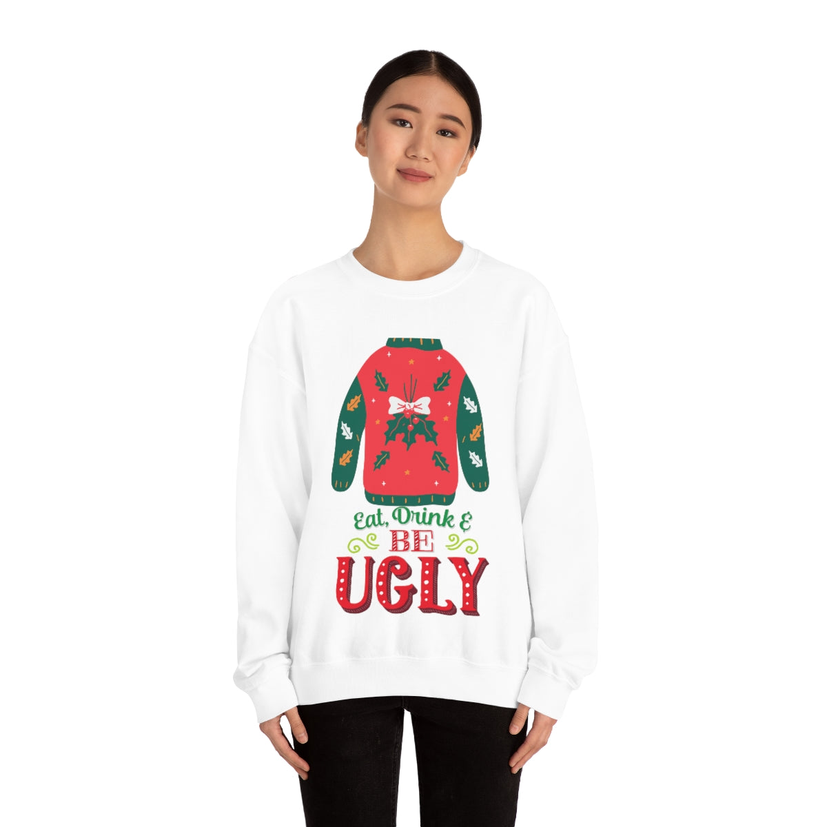 Ugly Christmas Sweater Heavy Blend™ Crewneck Sweatshirt