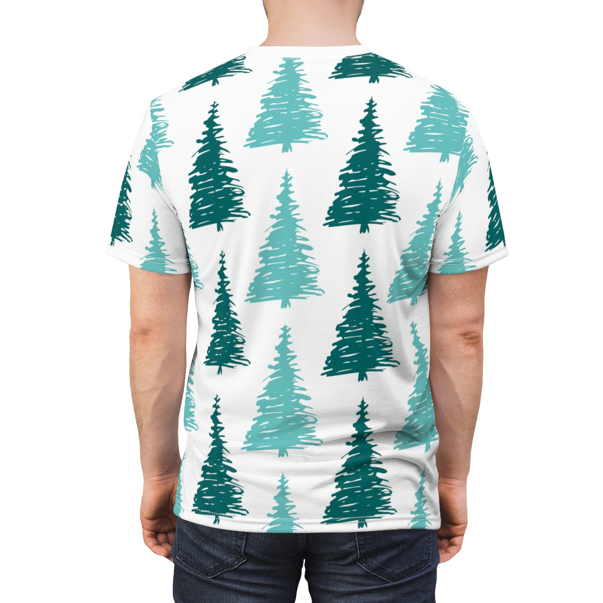 Christmas Tree Forest Unisex AOP Cut & Sew Tee