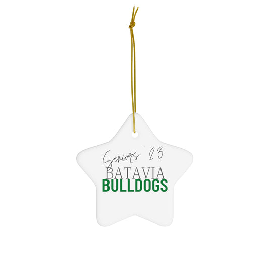 Seniors Bulldogs Ceramic Ornament, 4 Shapes