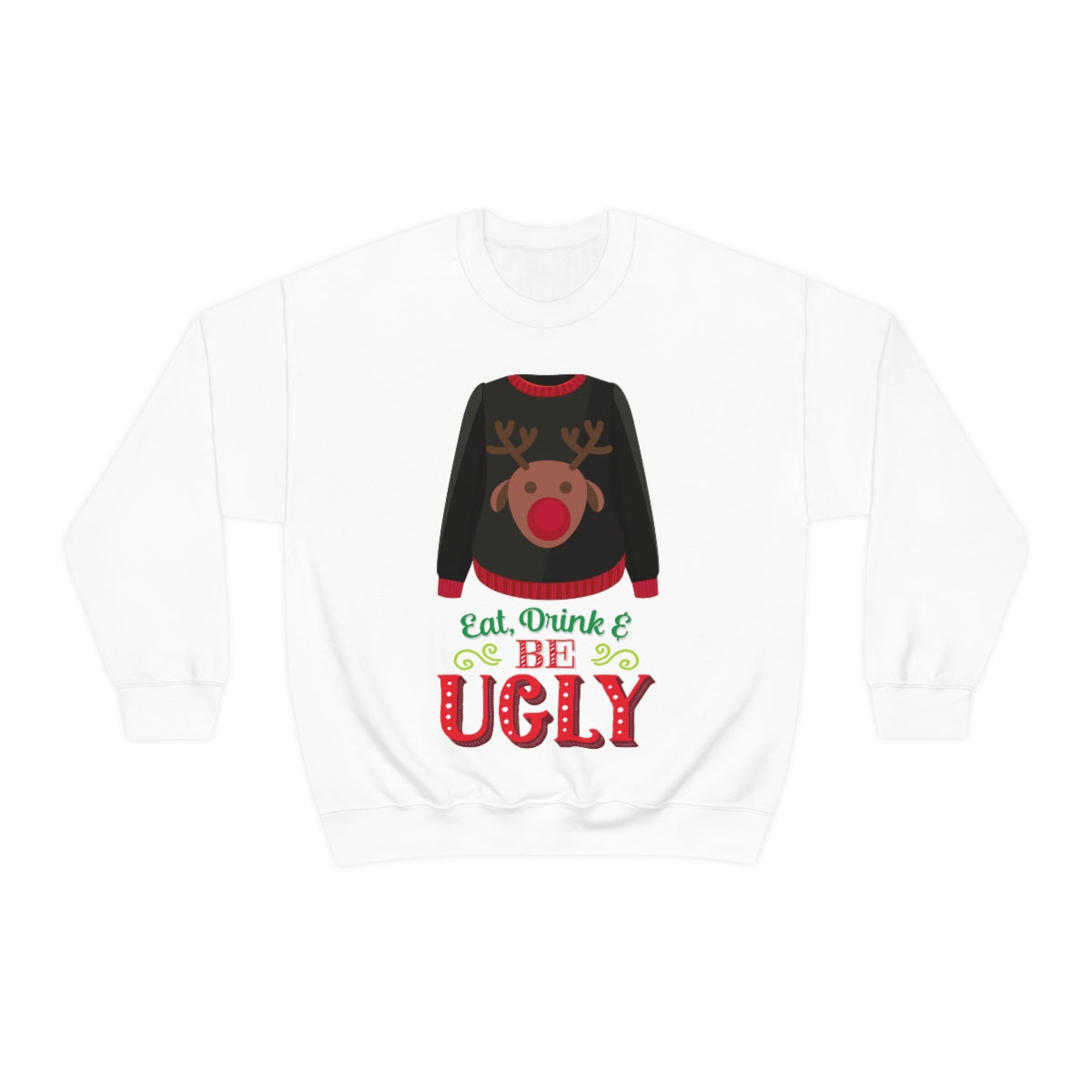 Ugly Christmas Sweater Heavy Blend™ Crewneck Sweatshirt