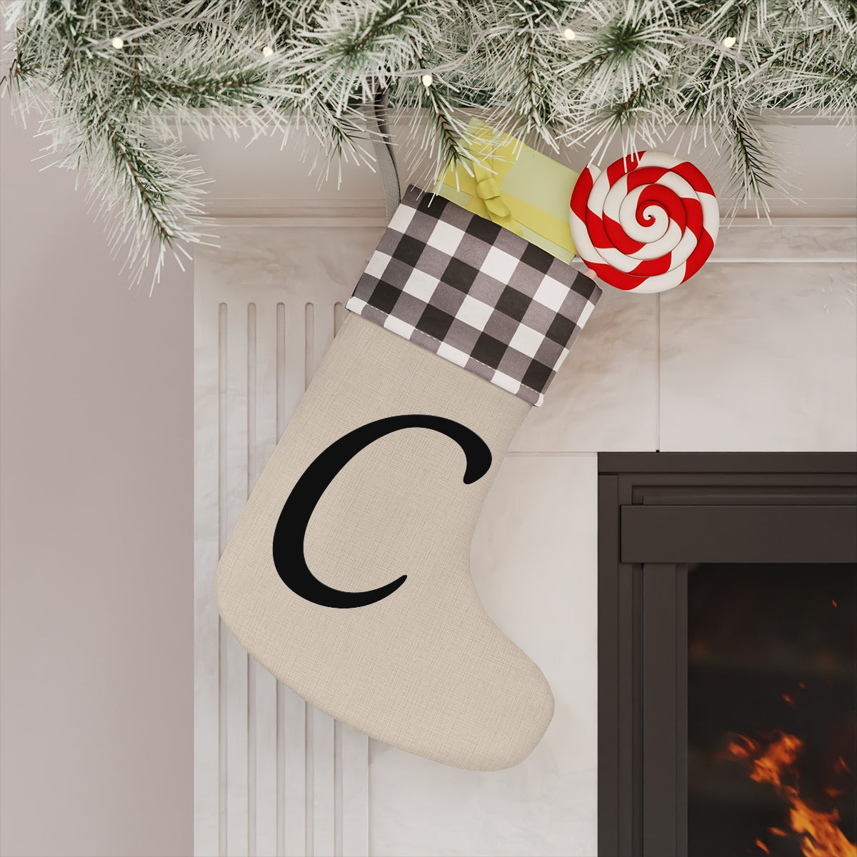 "C" Christmas Stocking