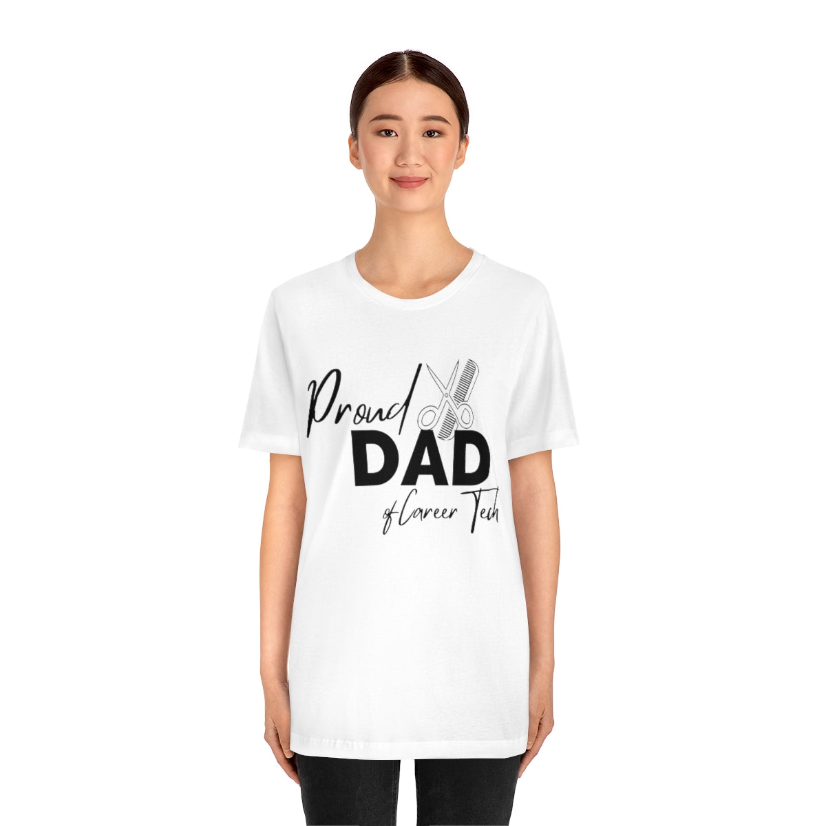 Proud Dad of Career Tech Student Jersey Short Sleeve Tee