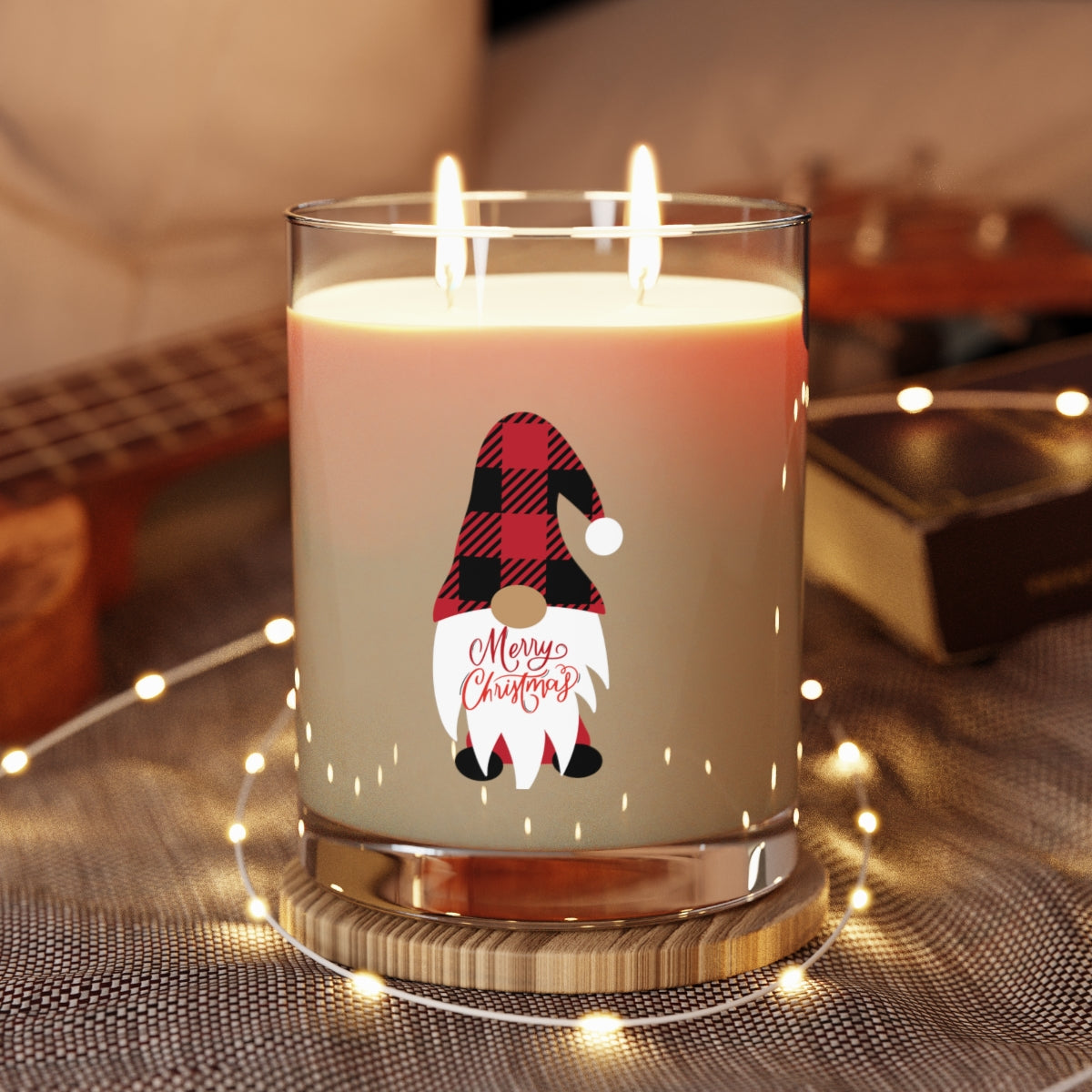 Christmas Gnome Scented Candle - Full Glass, 11oz