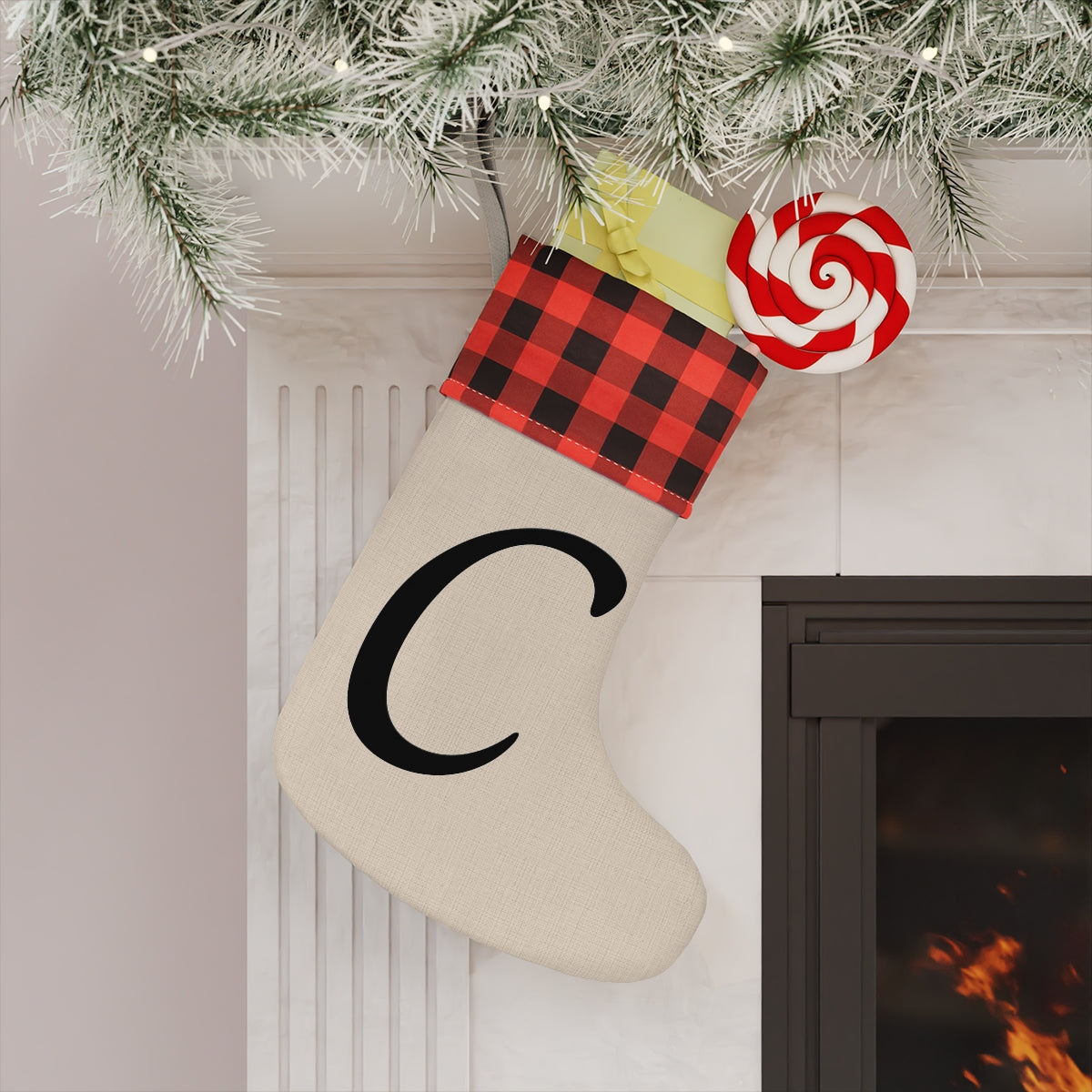 "C" Christmas Stocking