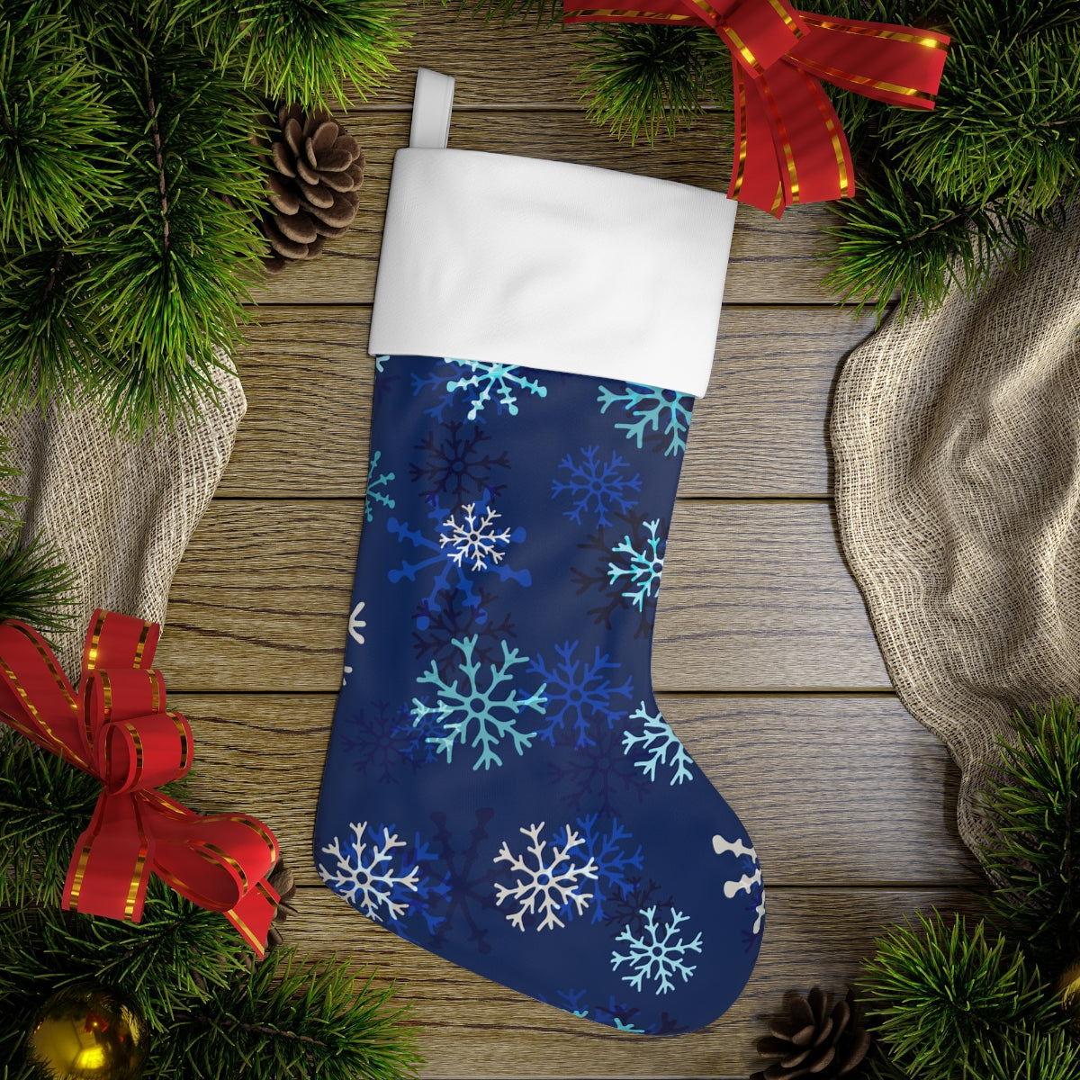 Snowflakes Holiday Stocking