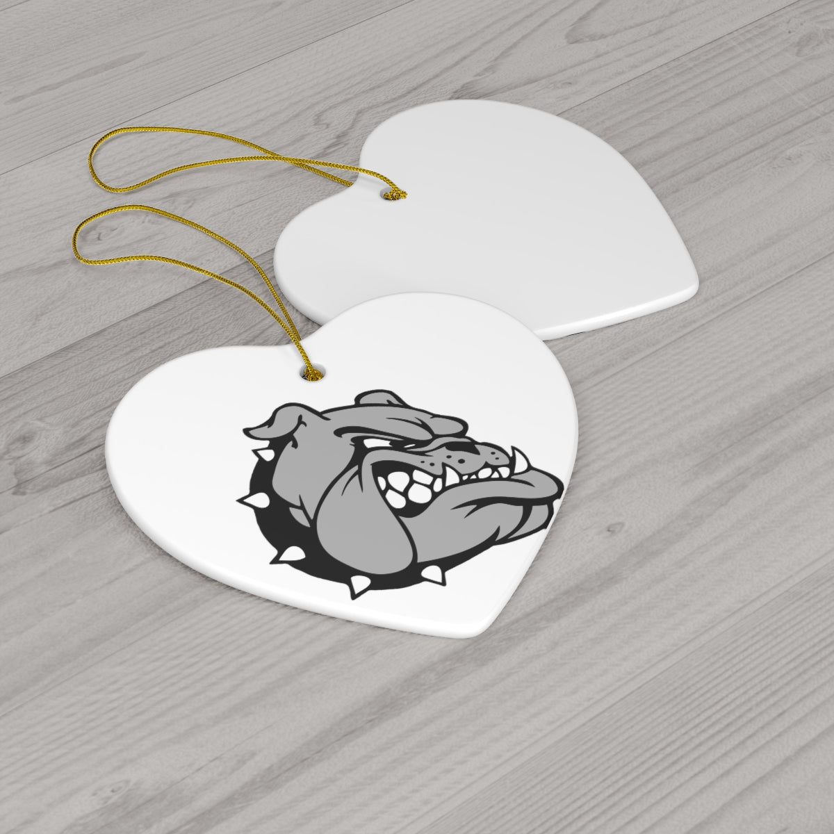 Bulldog Ceramic Ornament, 4 Shapes