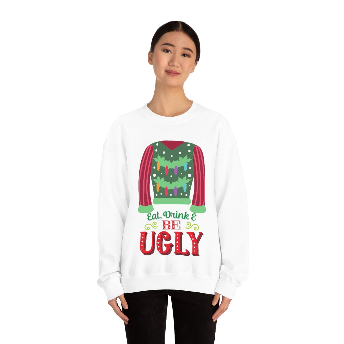 Ugly Christmas Sweater Heavy Blend™ Crewneck Sweatshirt