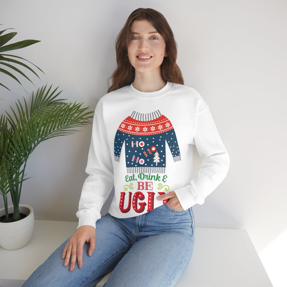 Ugly Christmas Sweater Heavy Blend™ Crewneck Sweatshirt