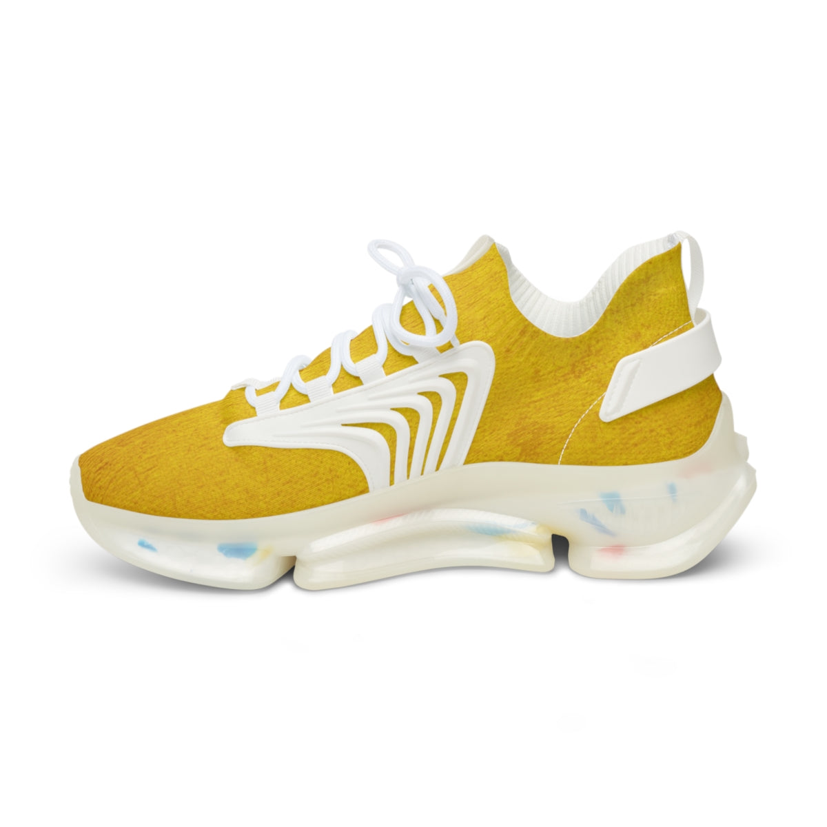 Gold Men's Mesh Sports Sneakers