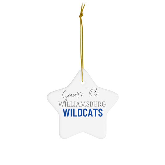 Seniors Wildcat Ceramic Ornament, 4 Shapes