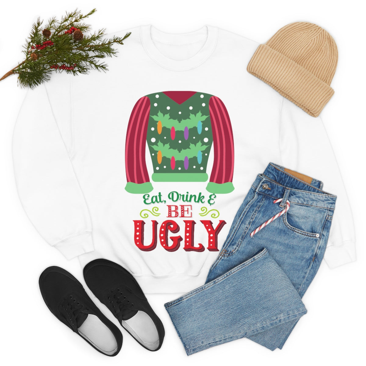 Ugly Christmas Sweater Heavy Blend™ Crewneck Sweatshirt