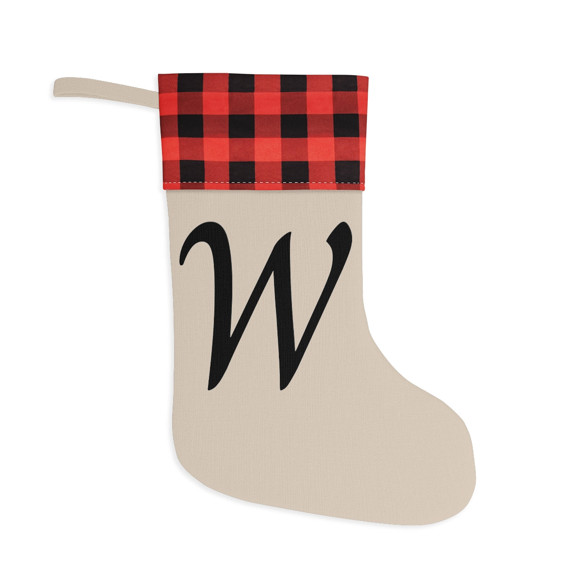 "W" Christmas Stocking