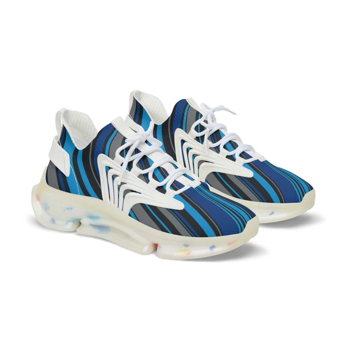 Blue Stripes Men's Mesh Sports Sneakers