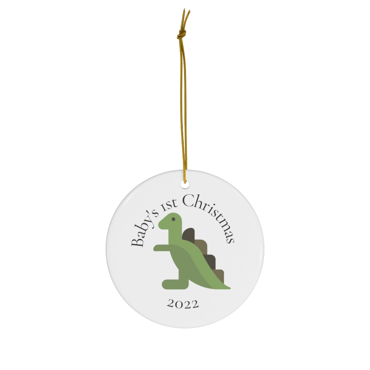 Dino Baby First Ceramic Ornament, 4 Shapes