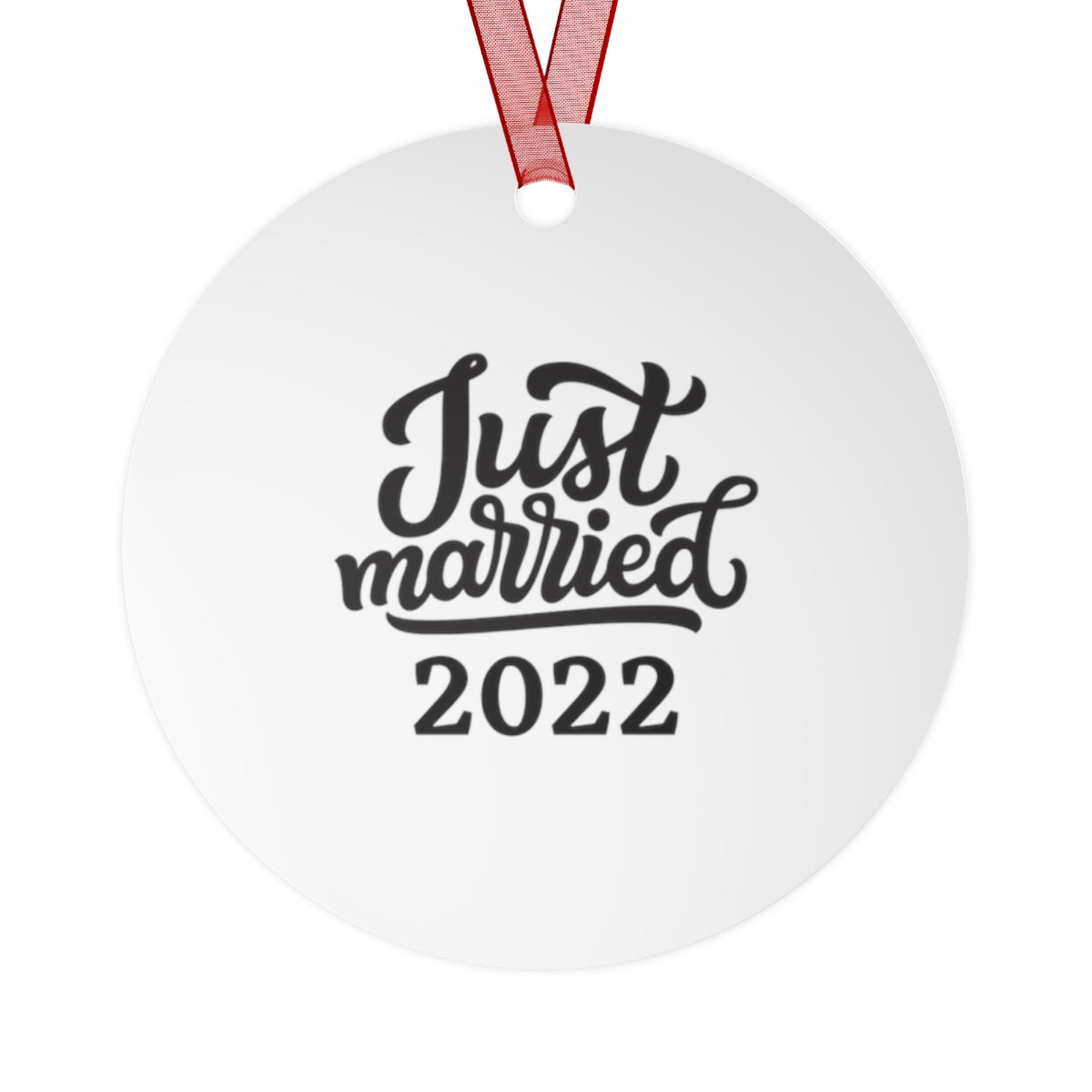 Just Married Metal Ornaments