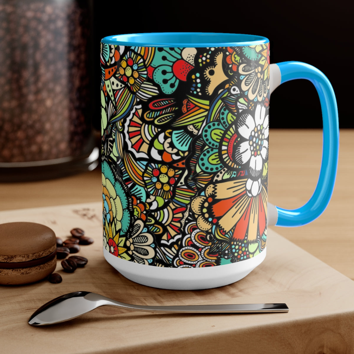 Two-Tone Coffee Mugs, 15oz