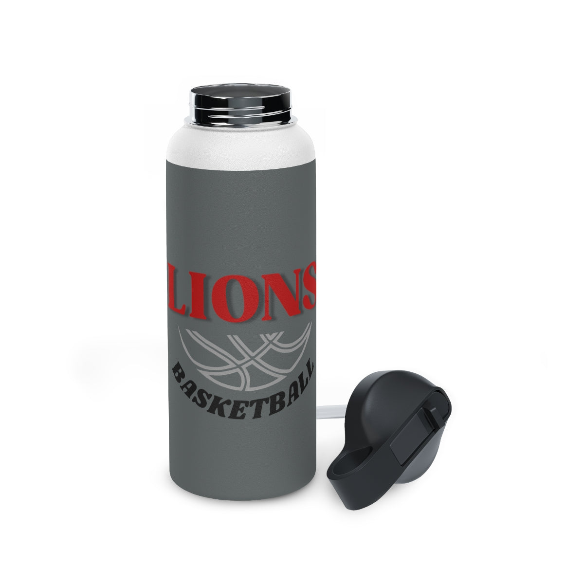 Lions Stainless Steel Water Bottle, Standard Lid