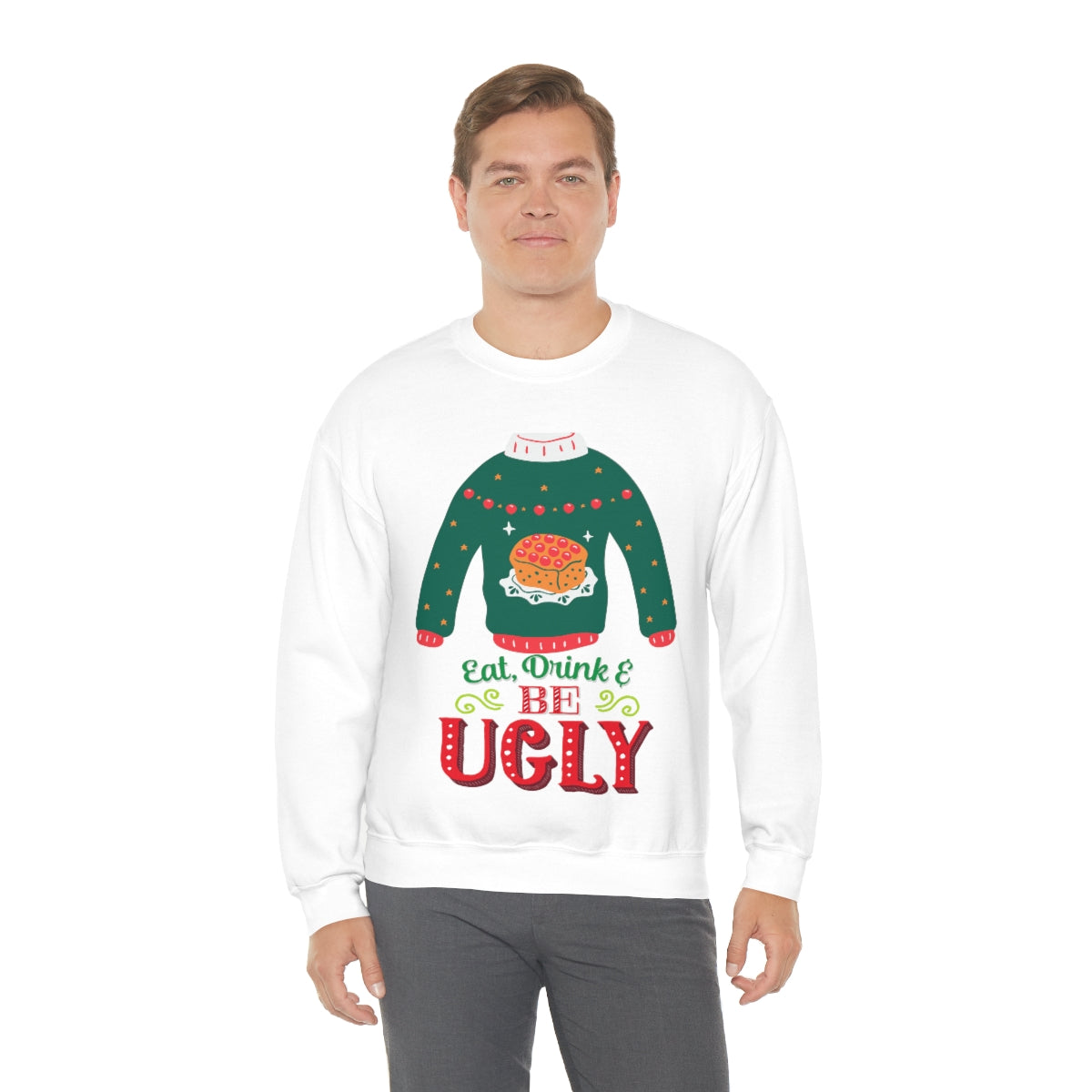 Ugly Christmas Sweater Heavy Blend™ Crewneck Sweatshirt