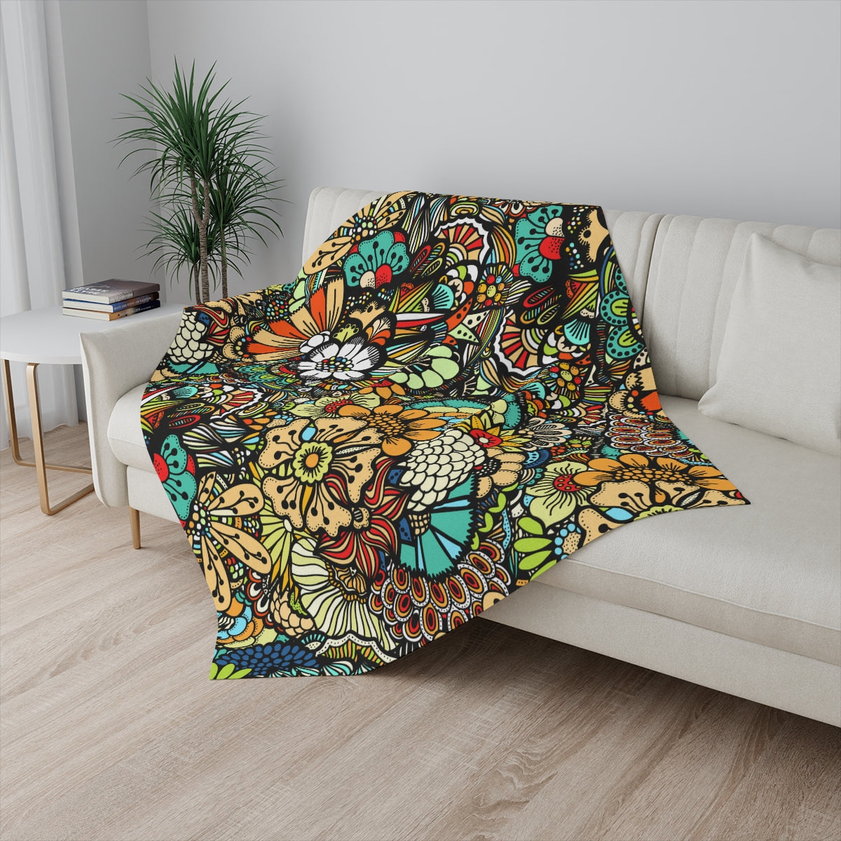 Floral Sherpa Blanket