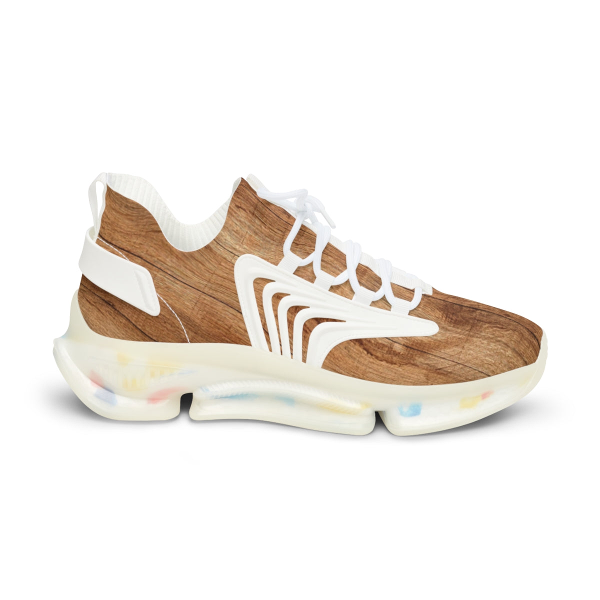 Wood Mesh Sports Sneakers