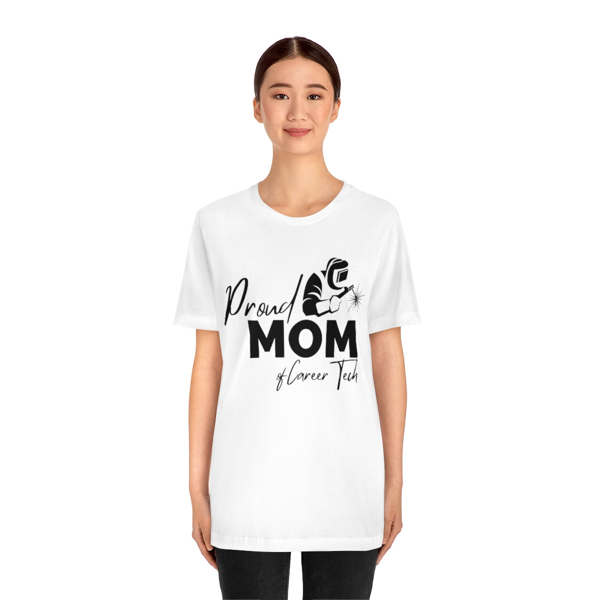 Proud Mom of Career Tech Student Jersey short sleeve tee