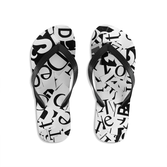 Letters Unisex Flip-Flops