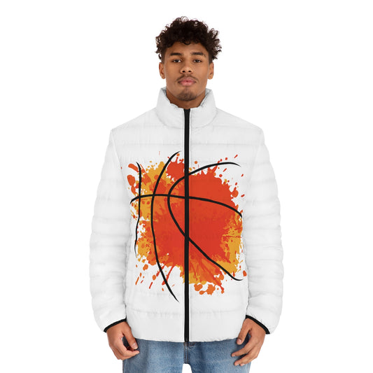 Basketball Spatter Puffer Jacket (AOP)