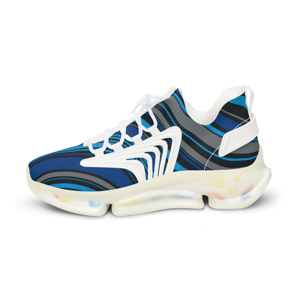 Blue Stripes Men's Mesh Sports Sneakers