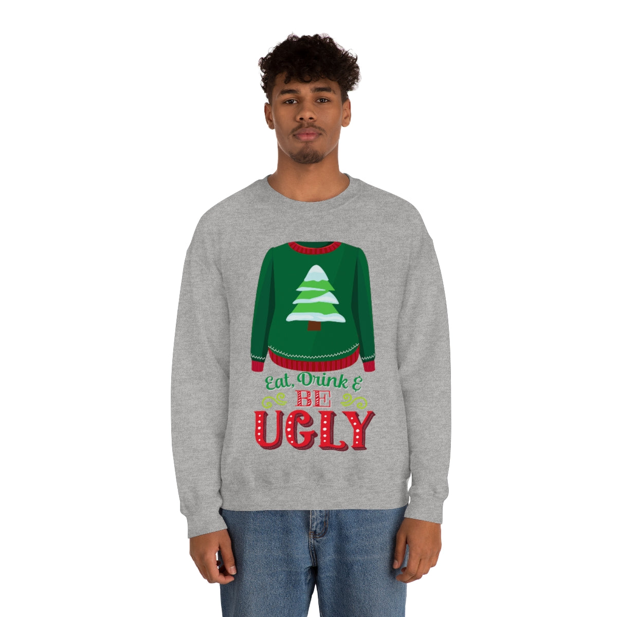 Ugly Christmas Sweater Heavy Blend™ Crewneck Sweatshirt