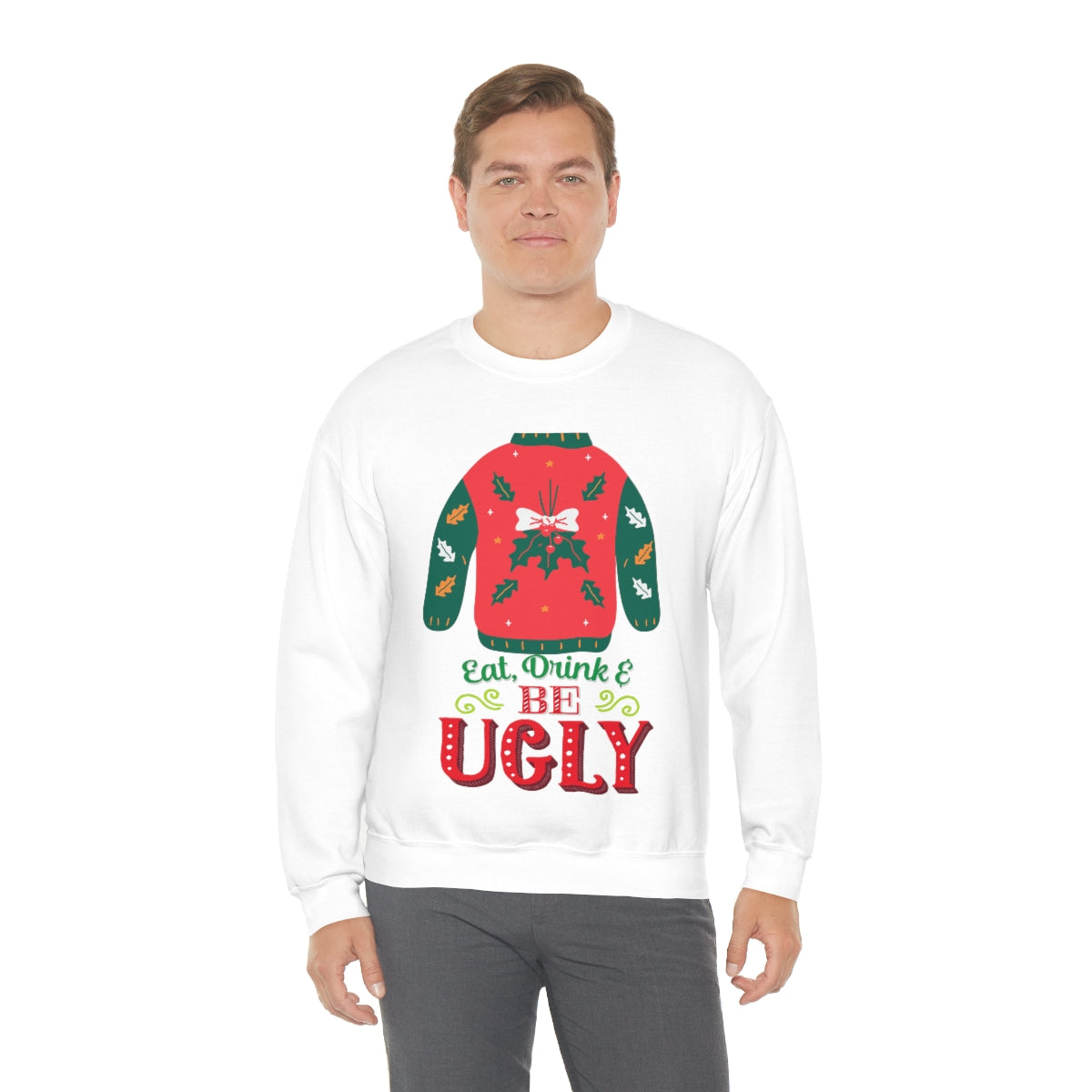 Ugly Christmas Sweater Heavy Blend™ Crewneck Sweatshirt