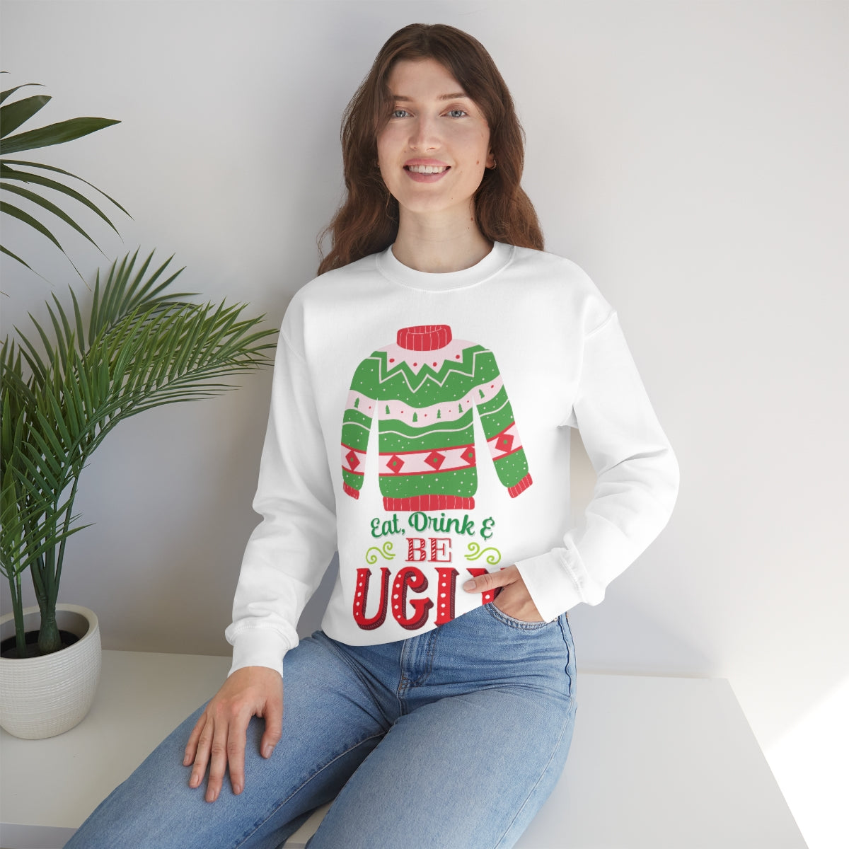 Ugly Christmas Sweater Unisex Heavy Blend™ Crewneck Sweatshirt