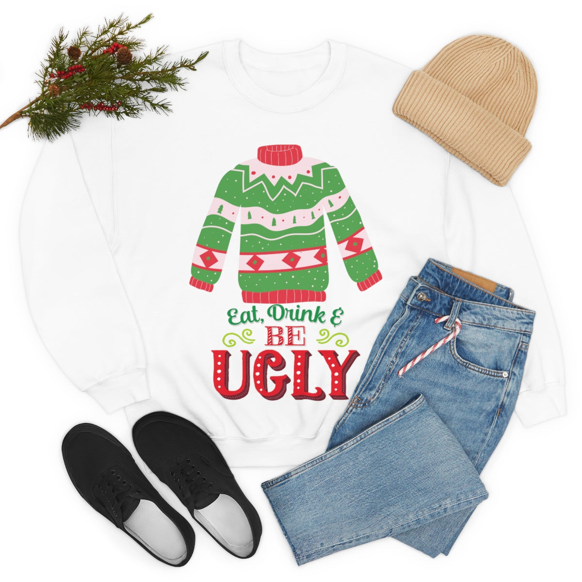 Ugly Christmas Sweater Unisex Heavy Blend™ Crewneck Sweatshirt