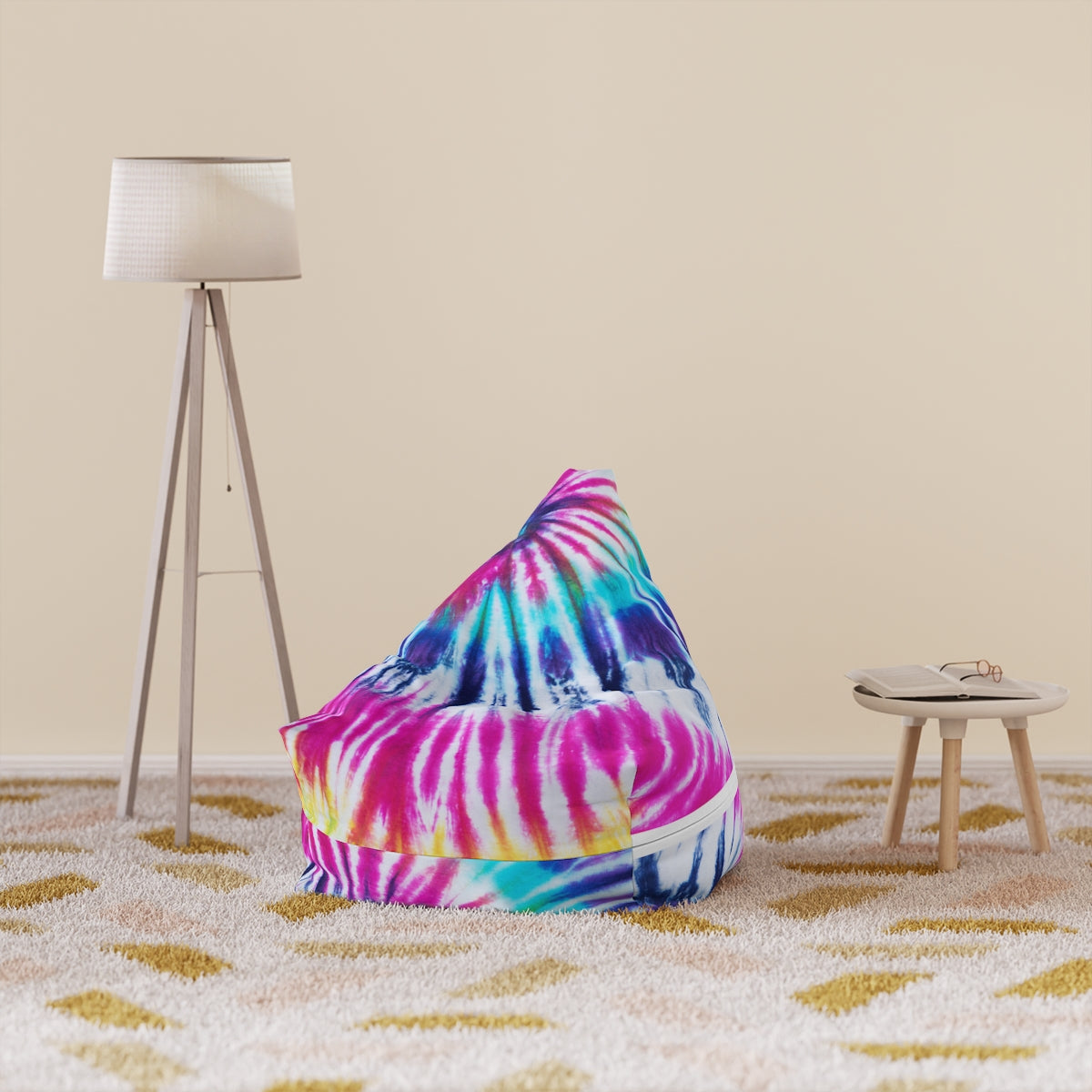 Tie Dye Bean Bag Chair Cover (Filling Sold Separately)