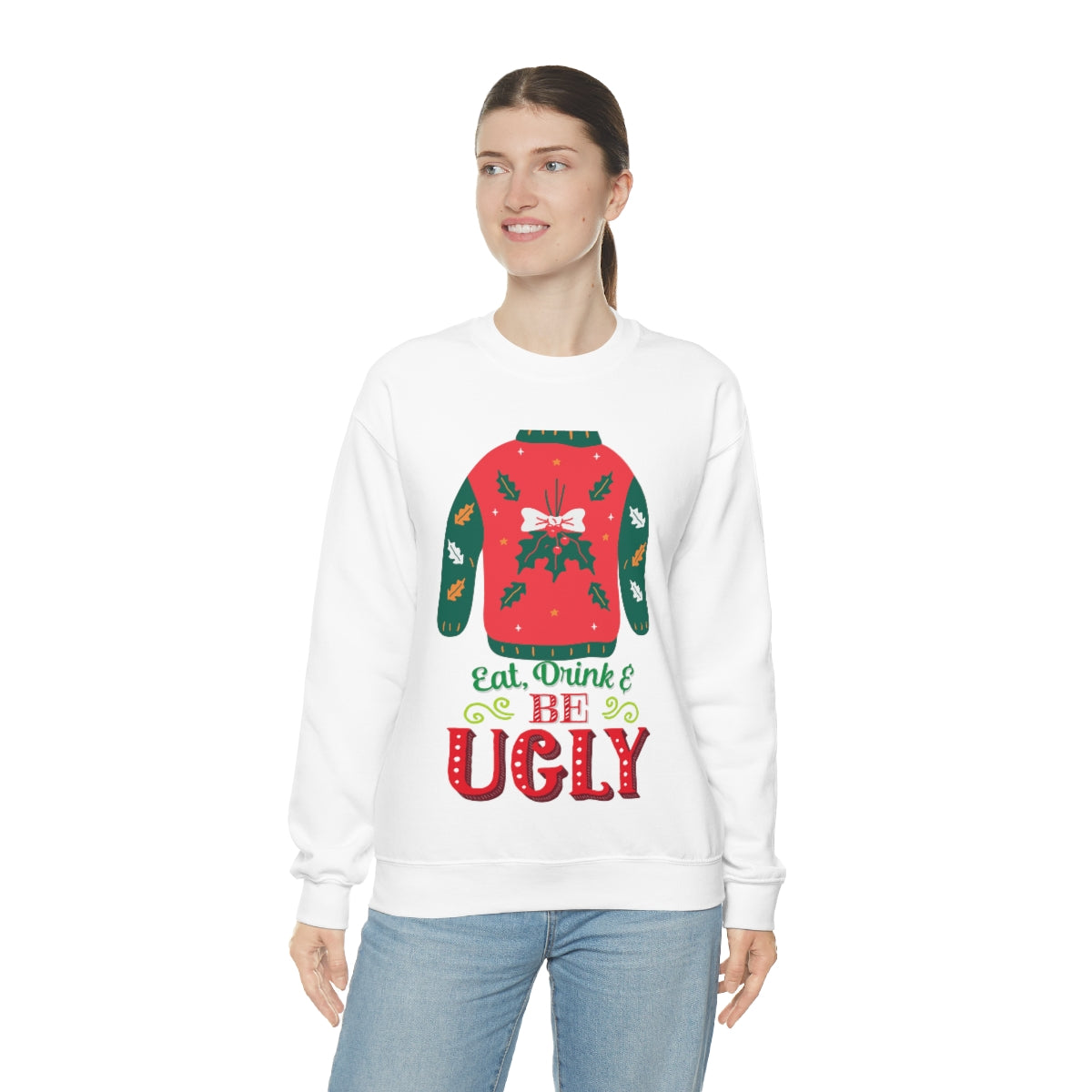 Ugly Christmas Sweater Heavy Blend™ Crewneck Sweatshirt