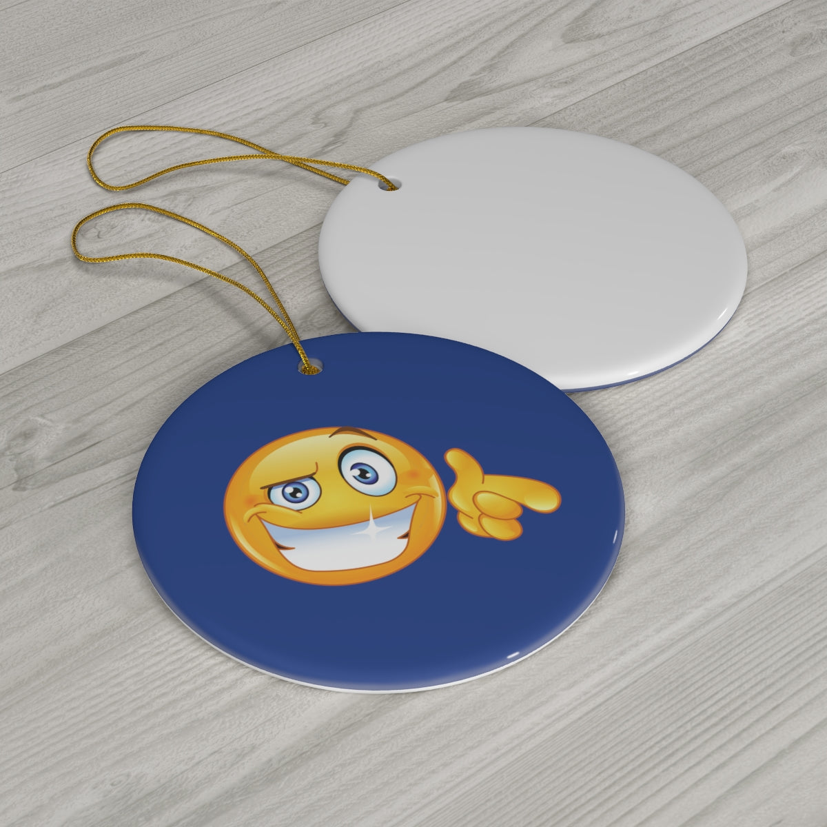 Emoji Ceramic Ornament, 4 Shapes