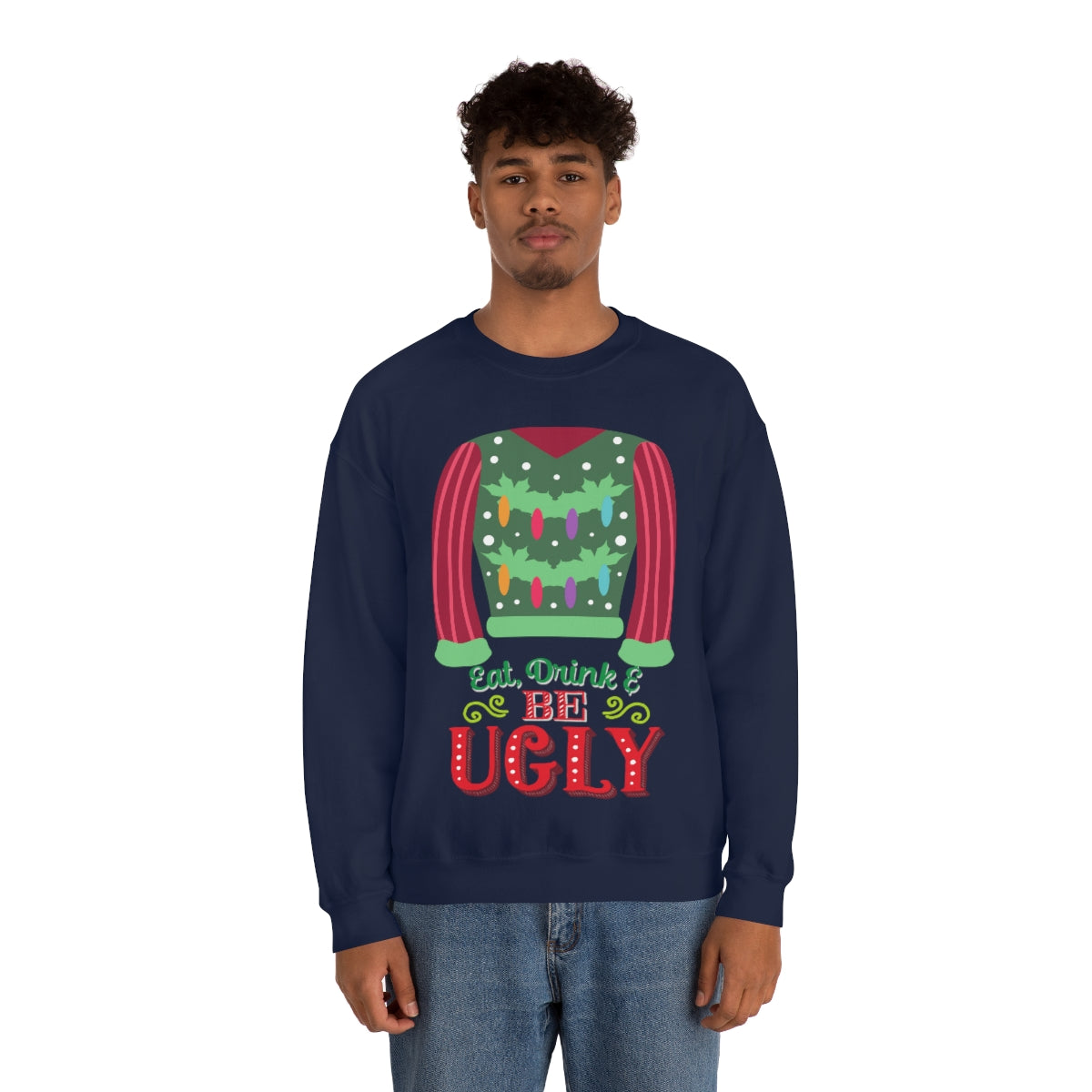 Ugly Christmas Sweater Heavy Blend™ Crewneck Sweatshirt