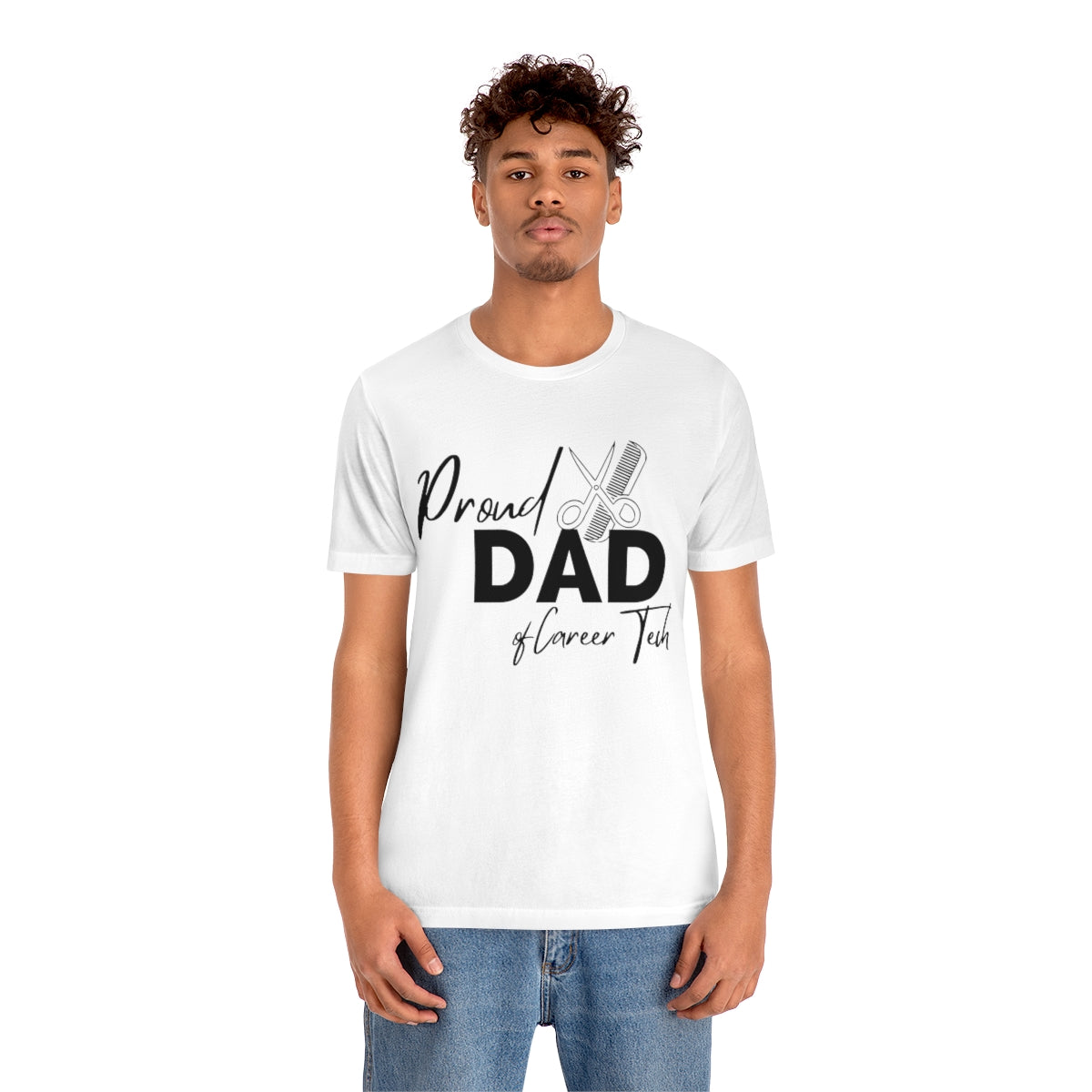 Proud Dad of Career Tech Student Jersey Short Sleeve Tee