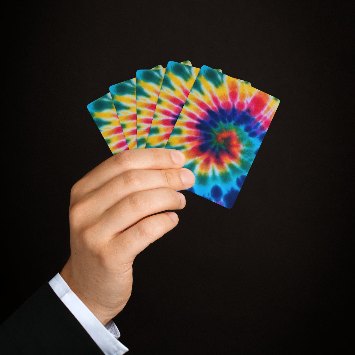 Tie Dye Custom Poker Cards