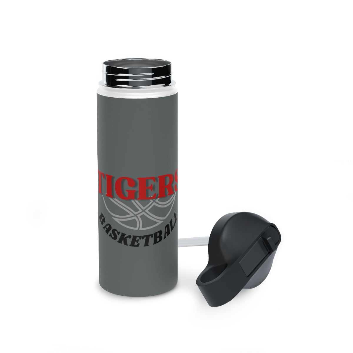 Tigers Stainless Steel Water Bottle, Standard Lid