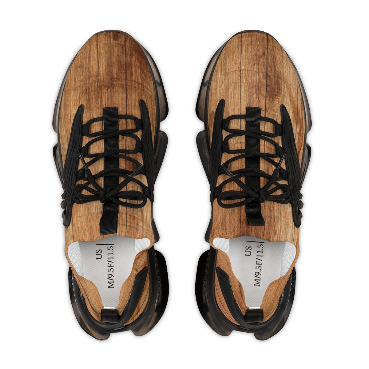 Wood Mesh Sports Sneakers