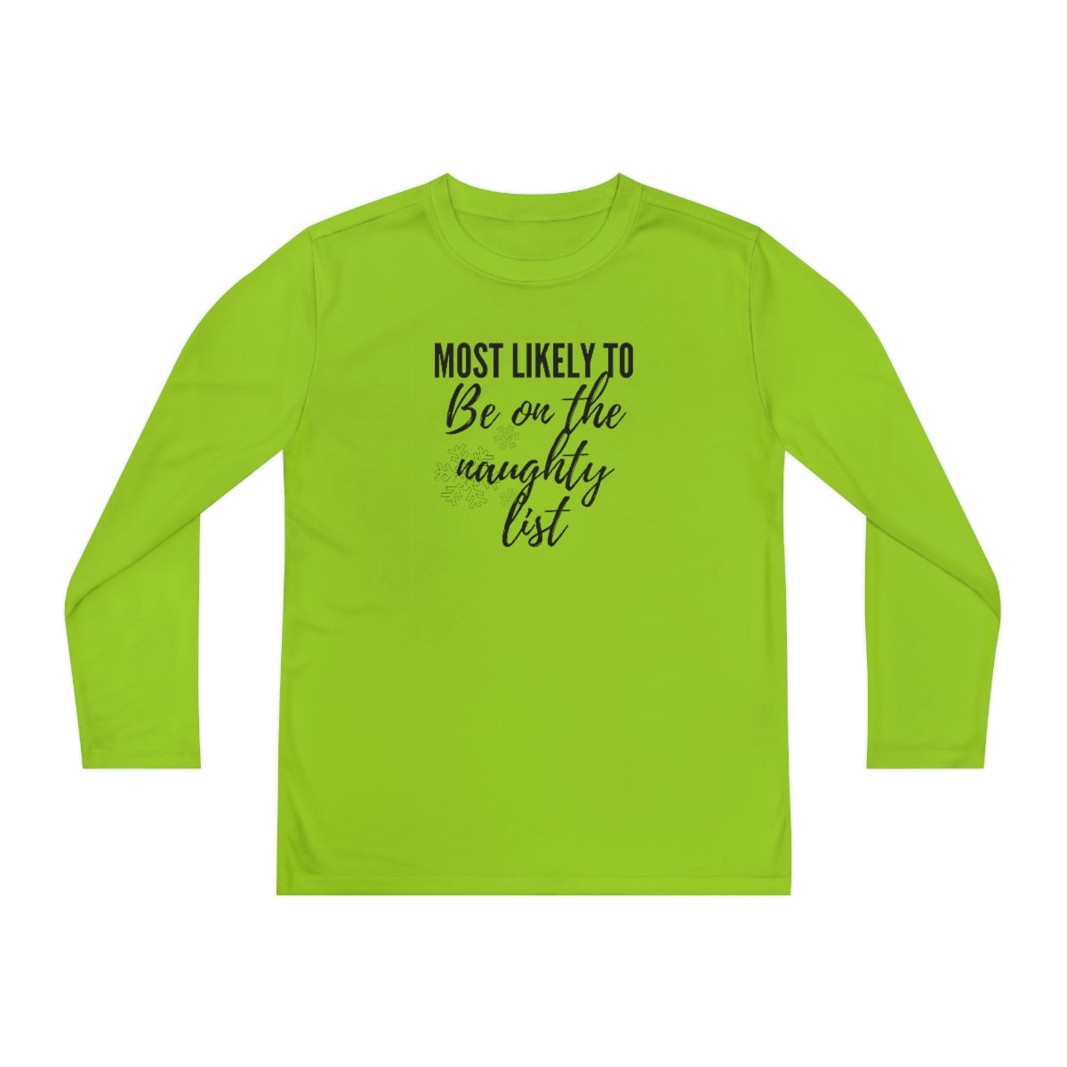 On the Naughty List Youth Long Sleeve Competitor Tee