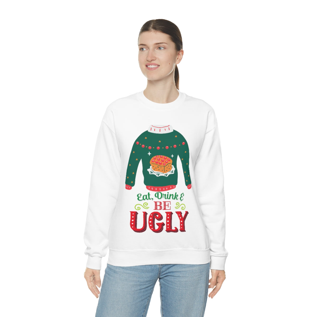 Ugly Christmas Sweater Heavy Blend™ Crewneck Sweatshirt