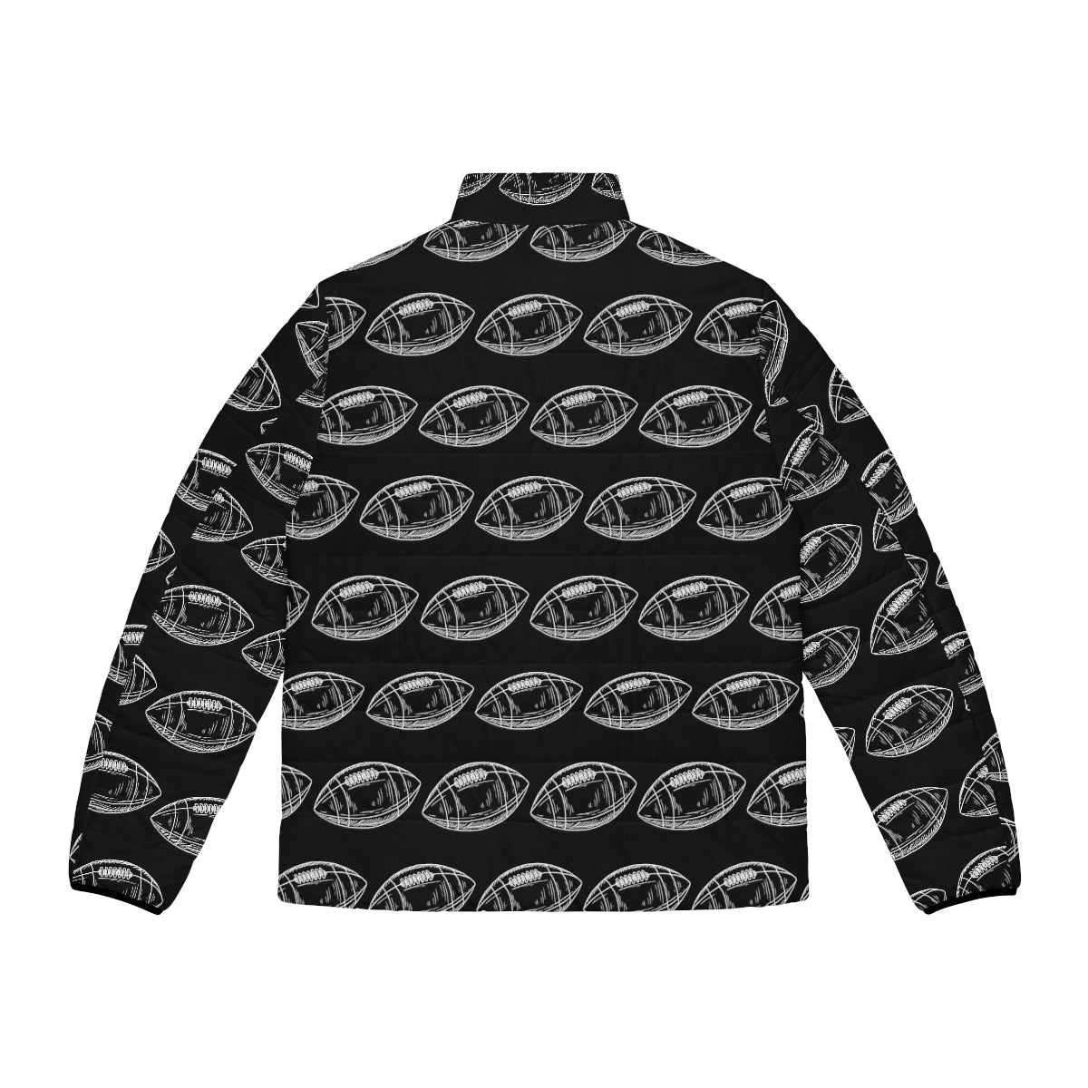 Football Pattern Puffer Jacket (AOP)