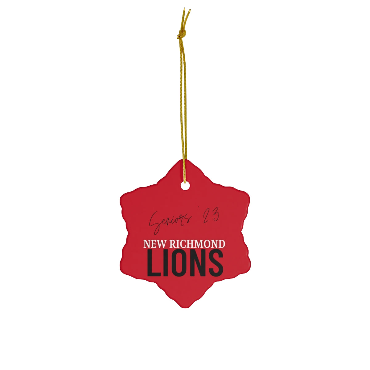 Seniors Lions Ceramic Ornament, 4 Shapes