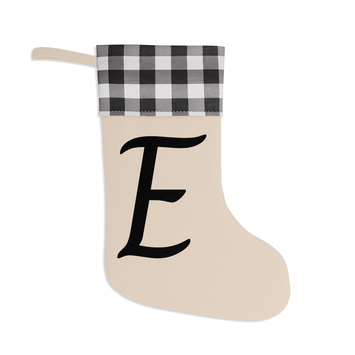 "E" Christmas Stocking